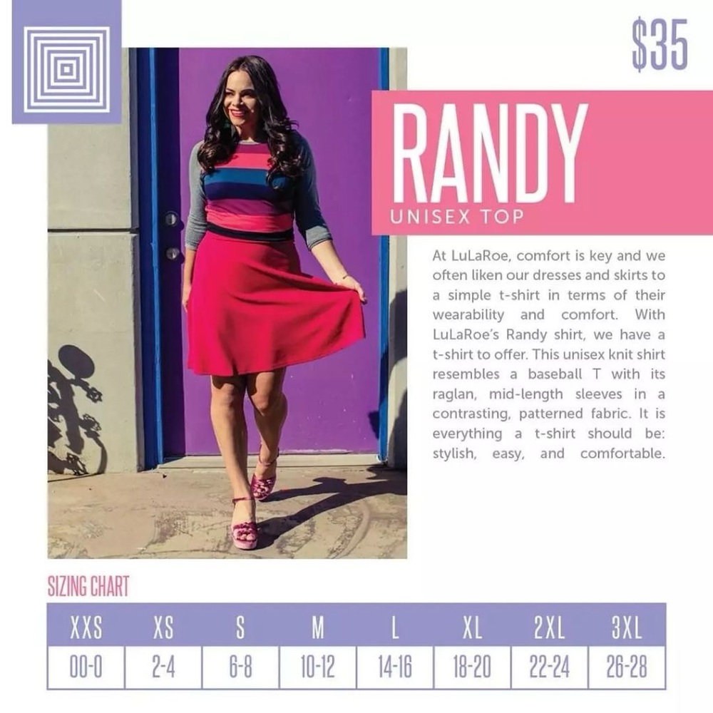 LuLaRoe Randy Tee - Picture 4 of 7